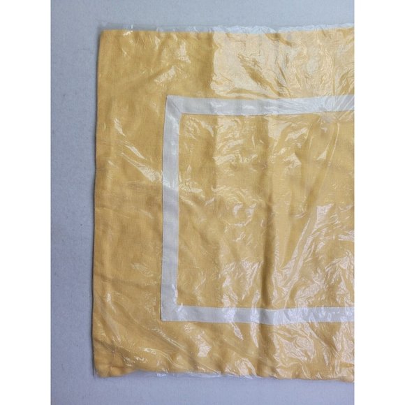 NEW - Pottery Barn 20x20" Yellow Textured Linen Farm Pillow Cover Classic Square - Picture 2 of 8